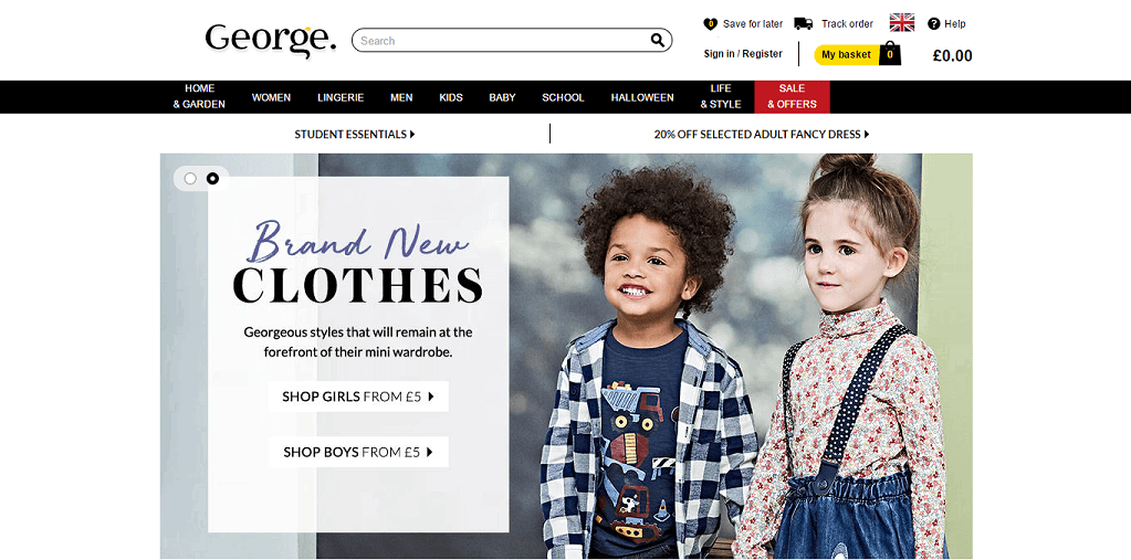 george clothing website