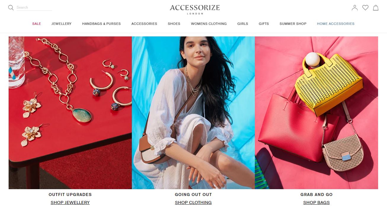 Accessorize Homepage Screenshot