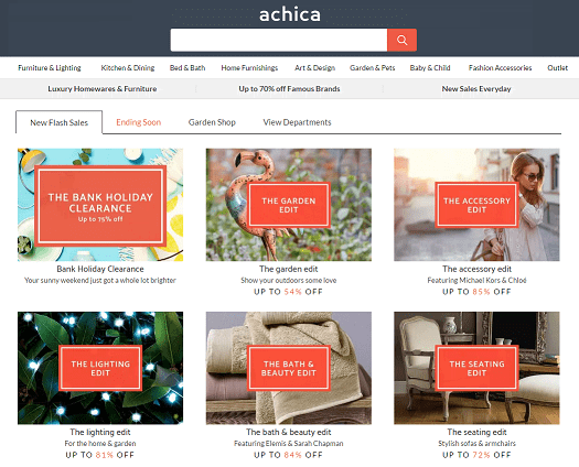 Achica Homepage Screenshot