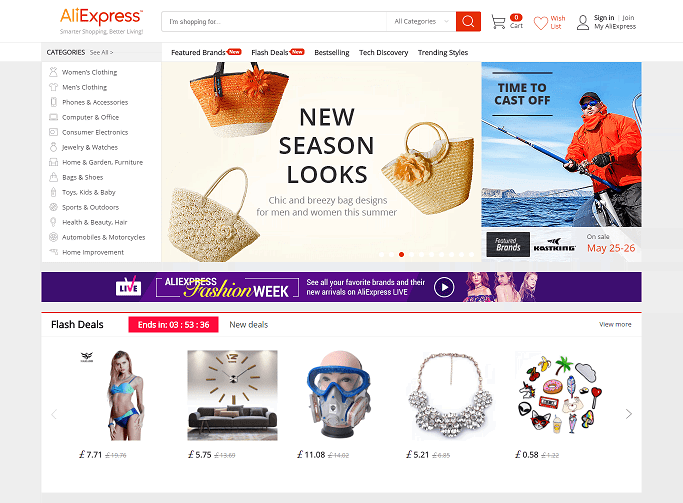 Aliexpress UK Discount Offers & Cashback Deals | TopCashback