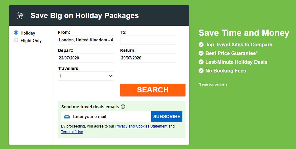 BookingBuddy Homepage