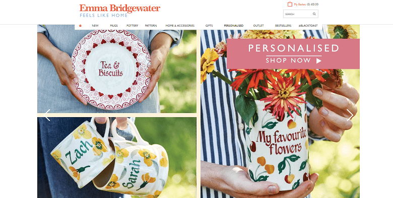 Emma Bridgewater Homepage Screenshot