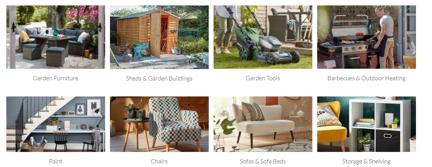 Homebase product categories
