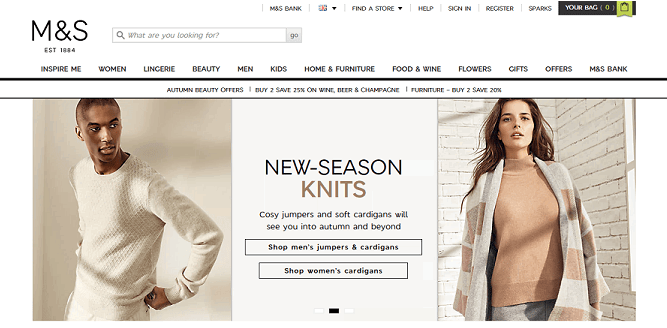 marks and spencers online clothes shopping