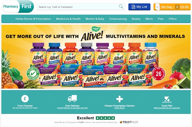 Pharmacy First Homepage Screenshot